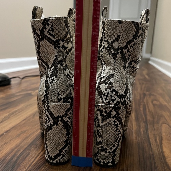 Talia Snakeskin Block Heeled Boot - Picture 3 of 7